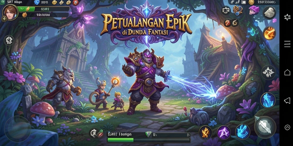 Tampilan gameplay 55RT yang menakjubkan dan penuh aksi.