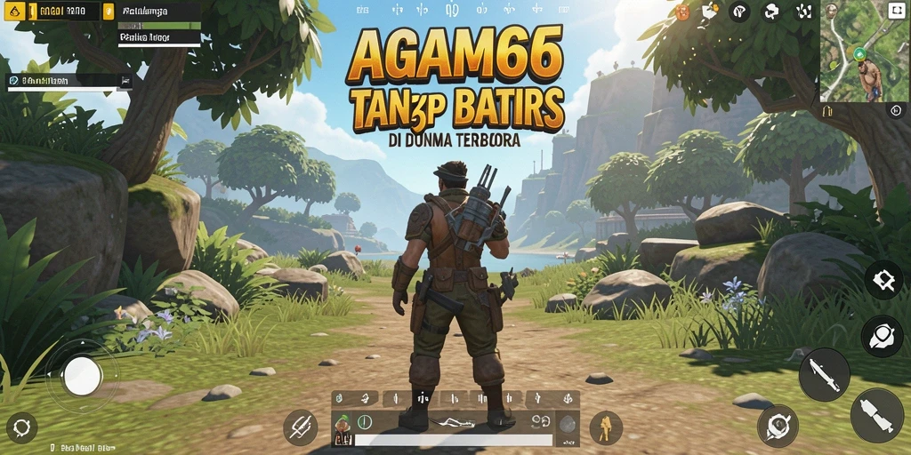 Screenshot gameplay AGAM66 menampilkan eksplorasi dunia terbuka yang luas dan interaktif.