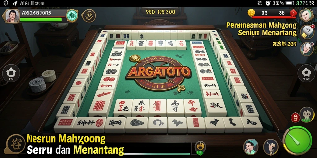 Tampilan screenshot ARGATOTO menampilkan pengalaman bermain Mahjong yang mendebarkan.