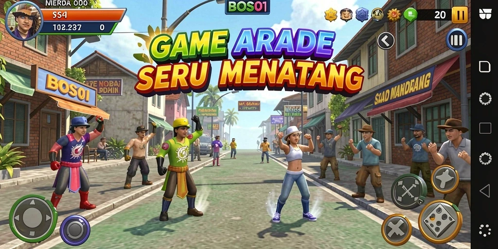 Tampilan gameplay seru dari BOS01 yang penuh tantangan.