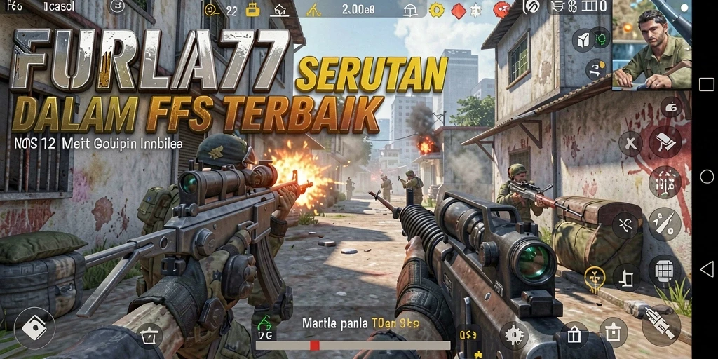 Gambar gameplay intens dari FURLA77 dengan aksi tembak-menembak seru.