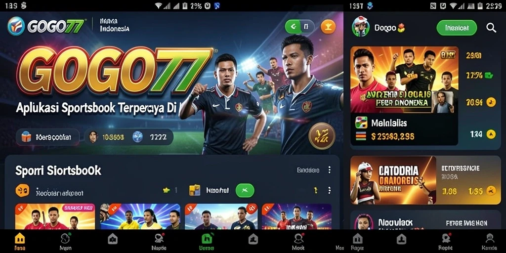 Tampilan antarmuka GOGO77 saat memasang taruhan Sportsbook.
