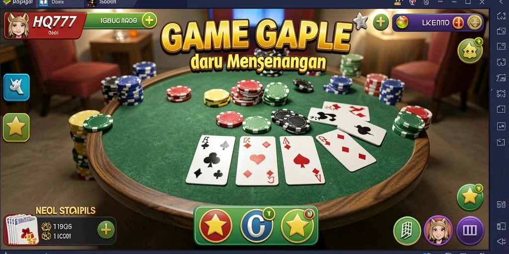 Tangkapan layar gameplay Gaple yang mengasyikkan di HQ777.