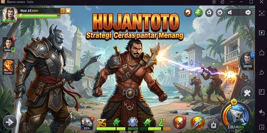 Tampilan gameplay menegangkan di HUJANTOTO yang memukau.