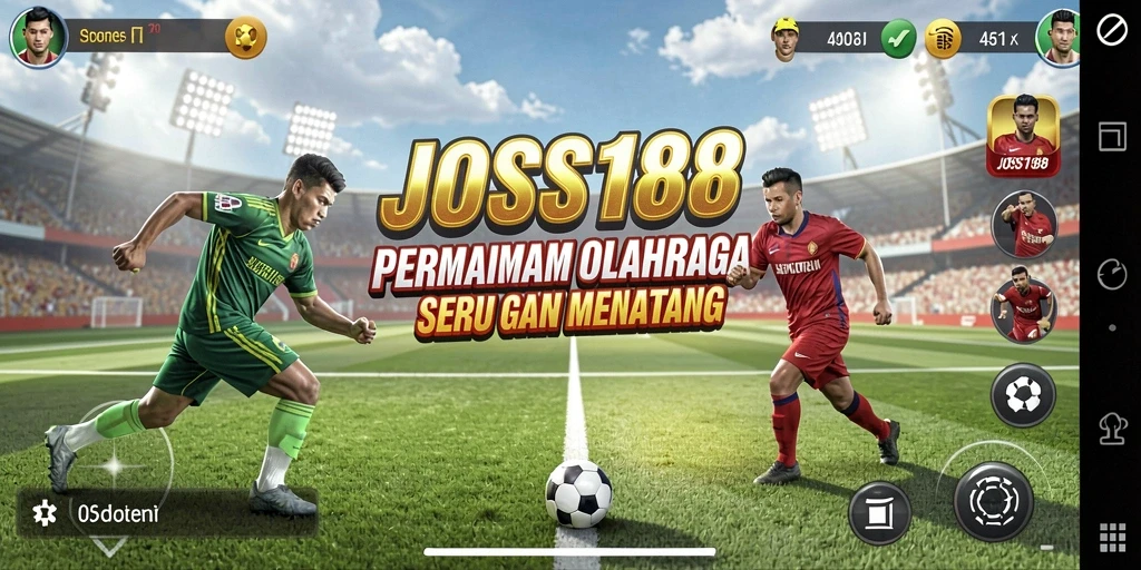 Tampilan gameplay <strong>JOSS188</strong> yang penuh aksi dan kompetisi olahraga.