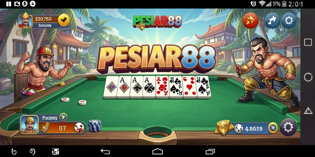 Tangkapan layar PESIAR88 dengan gameplay seru Domino.