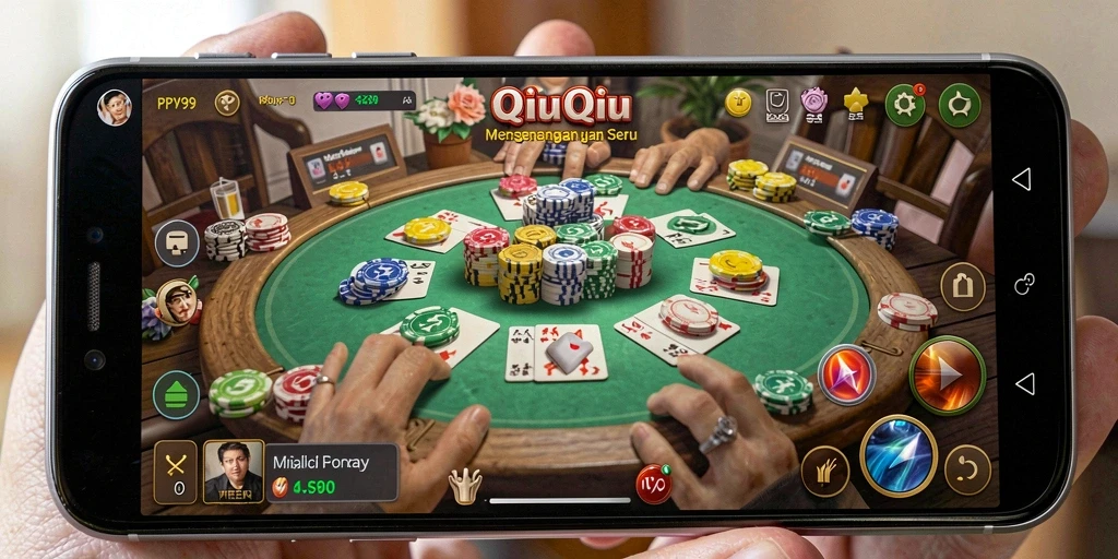 Tampilan gameplay seru dalam permainan QiuQiu PPV99.