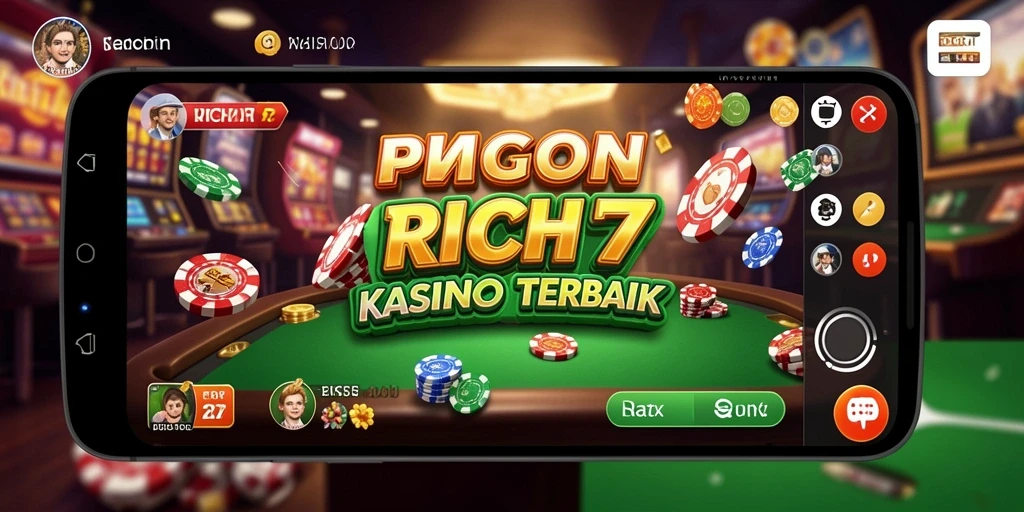 Screenshot gameplay RICH7 menampilkan pengalaman kasino yang seru.
