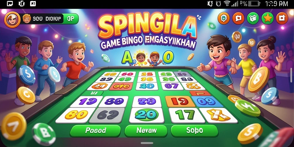 Tampilan menarik dari gameplay SPINGILA Bingo yang seru.