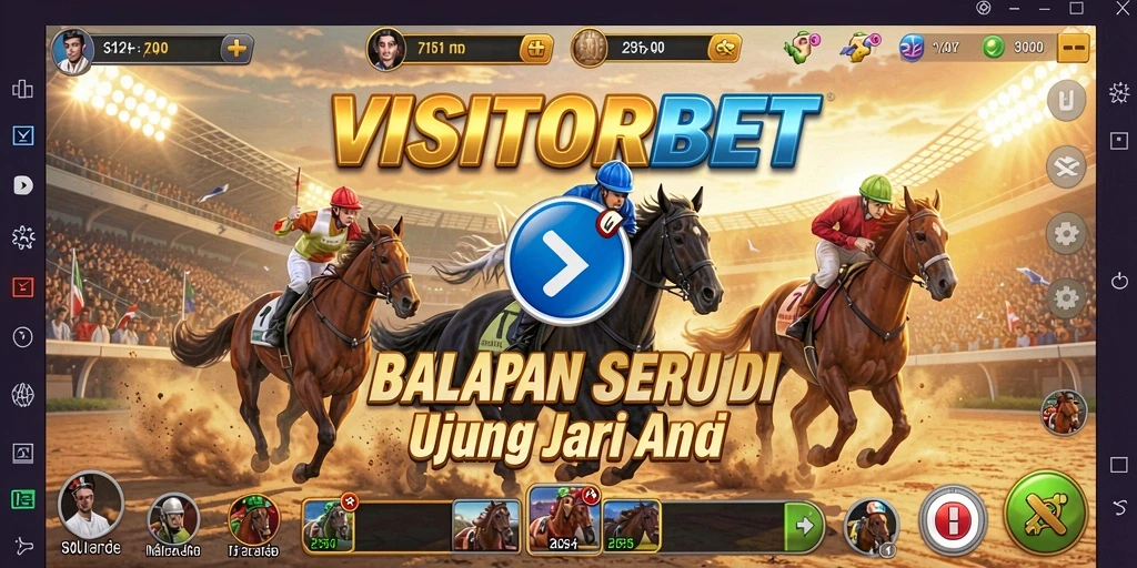 Gameplay Racing mendebarkan di VISITORBET dengan mobil dan trek bervariasi.