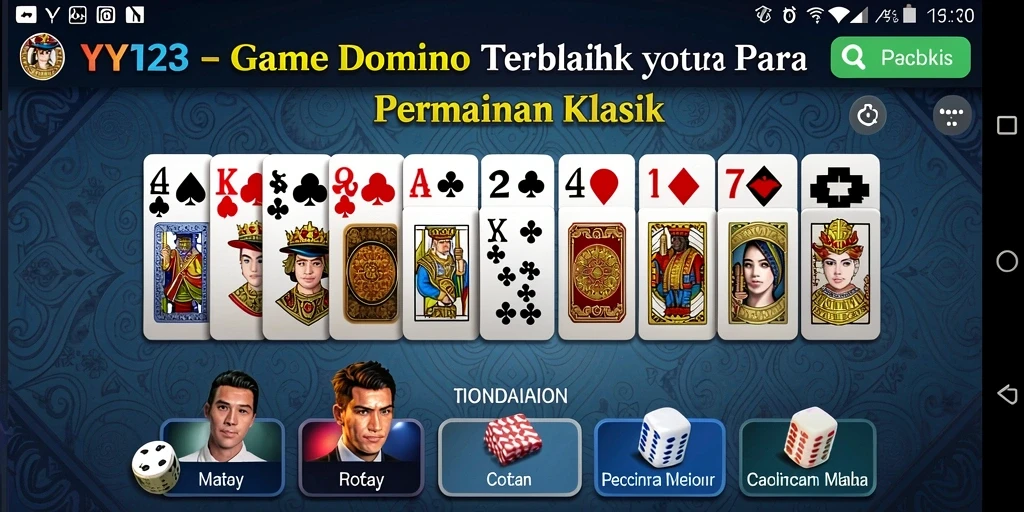 Tampilan gameplay seru dari game Domino YY123.